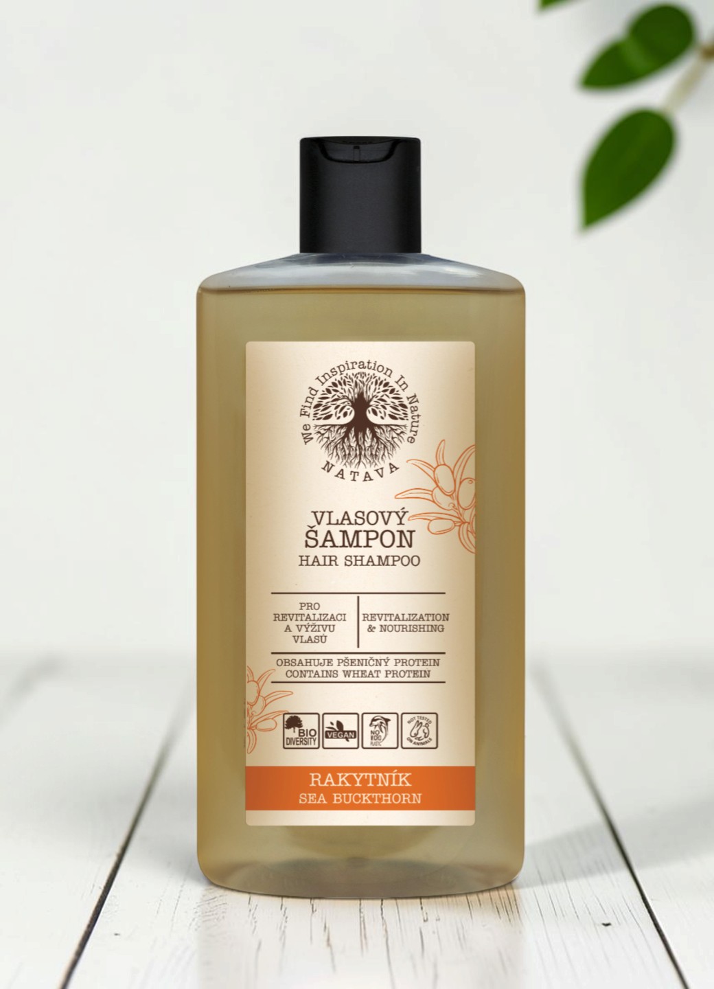 Natava sampon száraz hajra, homoktövis kivonattal, 250 ml
