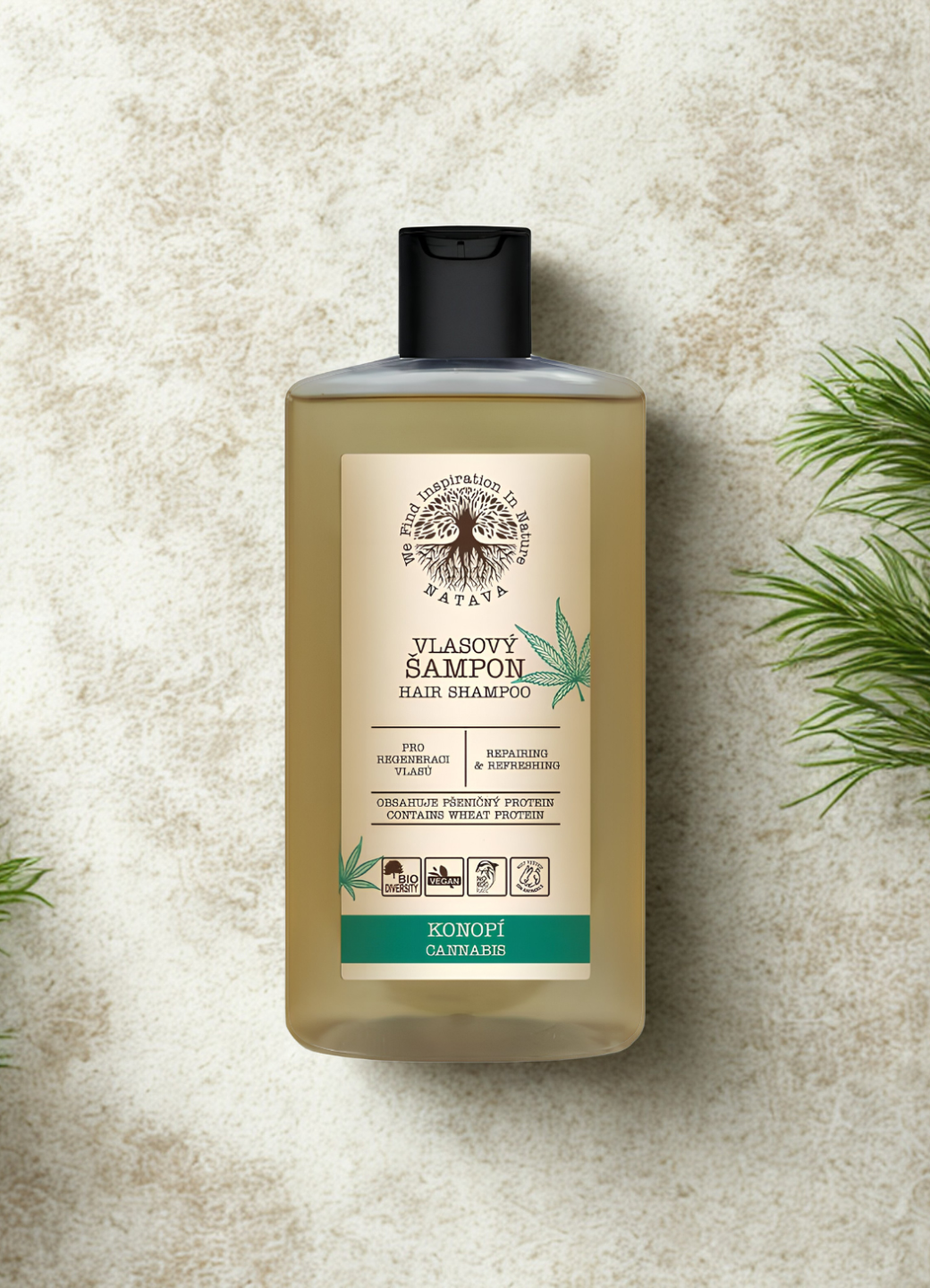 Natava sampon kendermagolajjal, 250 ml