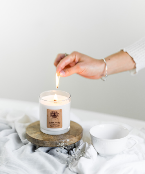 Natava keleties hangulatú szójagyertya sáfrány illattal