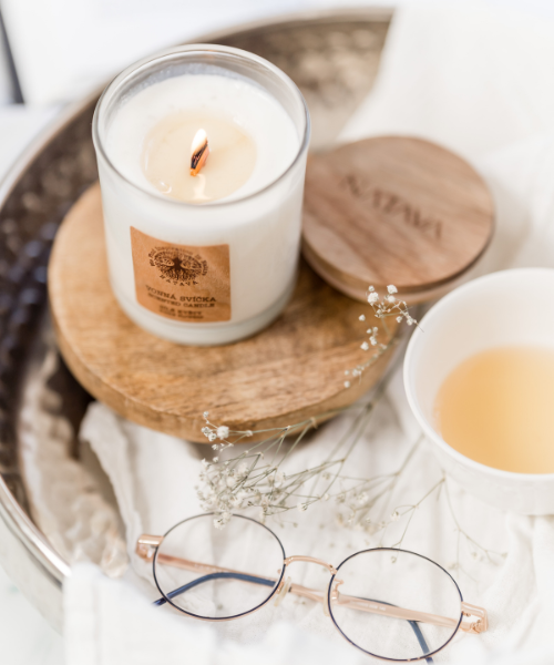 Natava szójagyertya fűszeres illattal