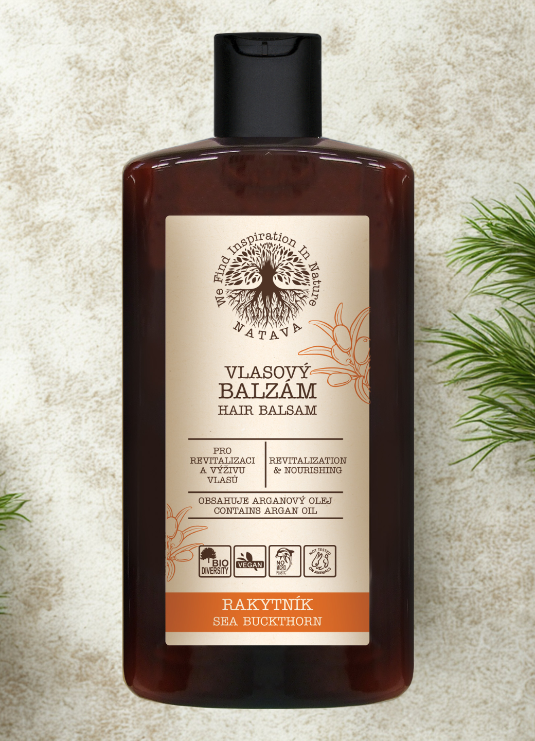 Natava balzsam száraz hajra, homoktövis kivonattal, 250 ml