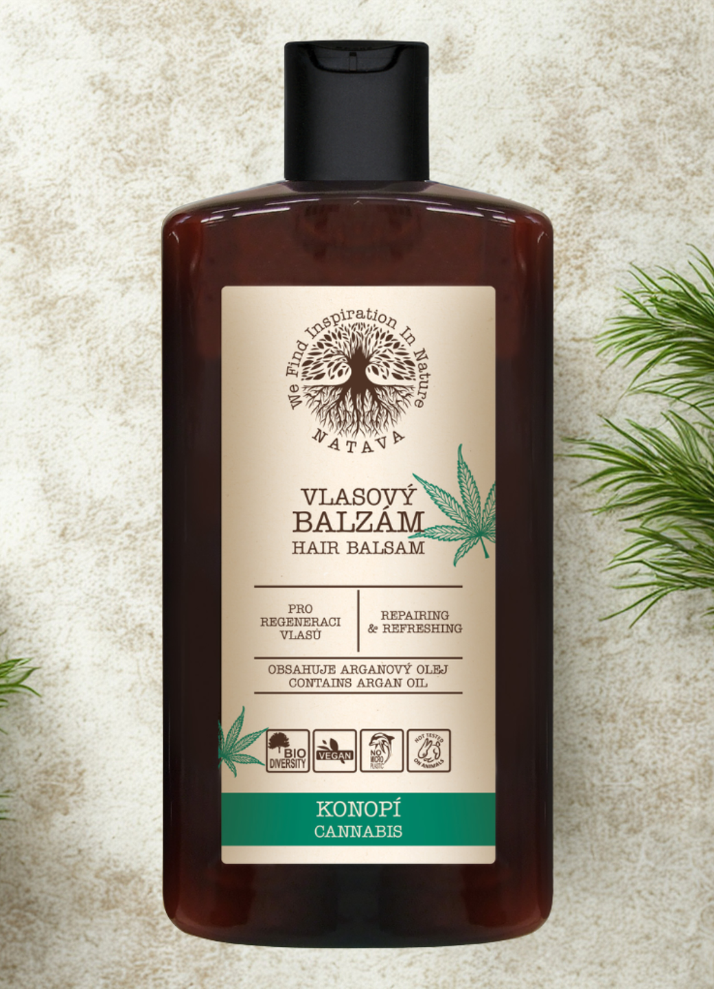 Natava balzsam regeneráló, kendermagolajjal, 250 ml 