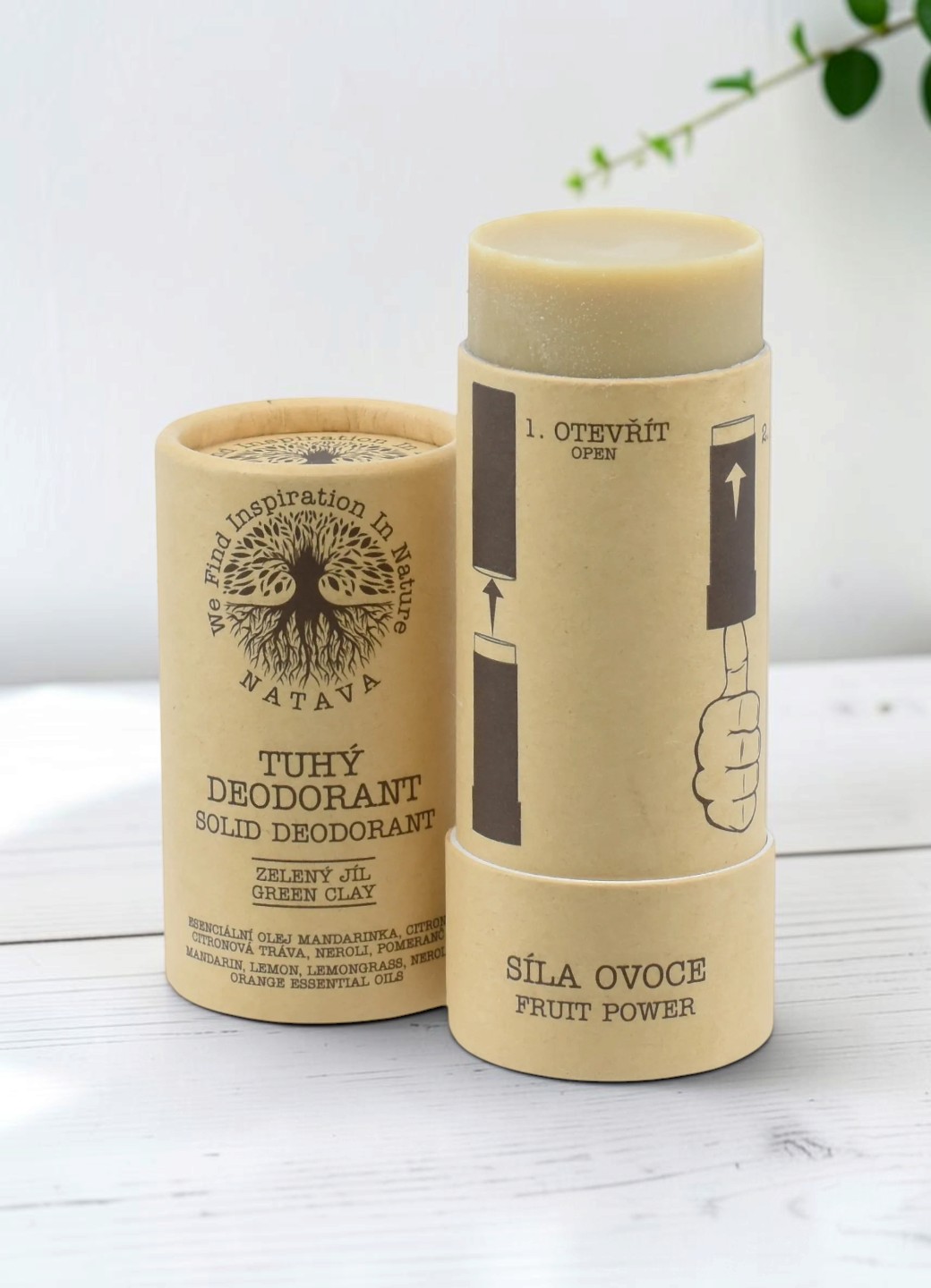 Natava alumíniummentes szilárd dezodor érzékeny bőrre - fruit power, 60g