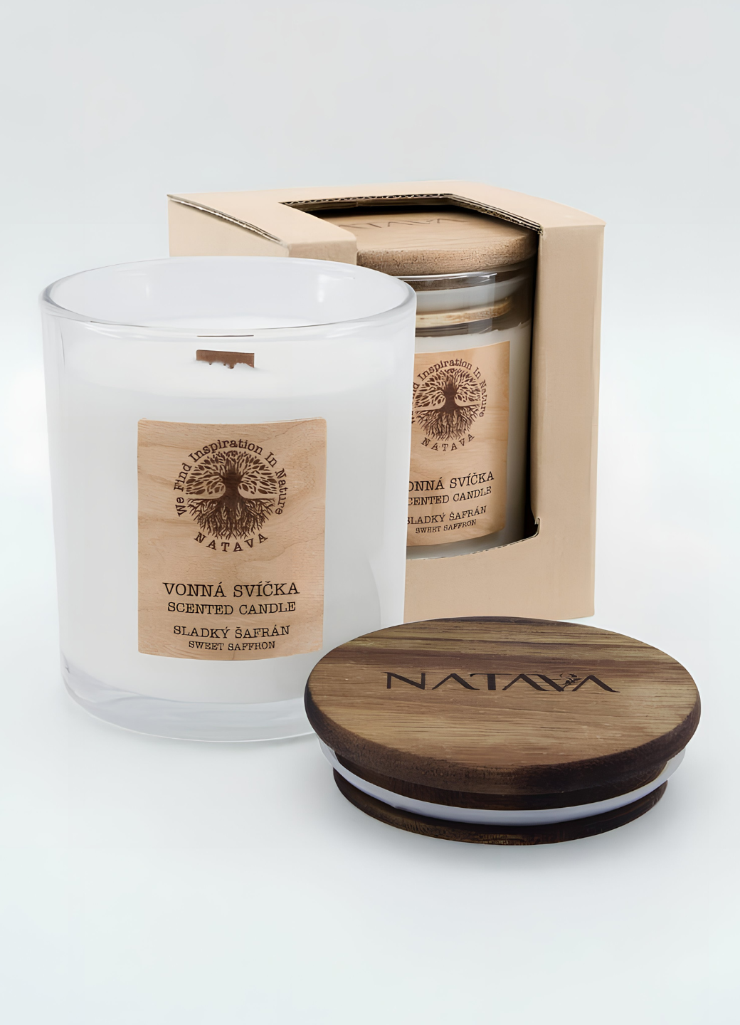 Natava szójagyertya - édes sáfrány, 220g