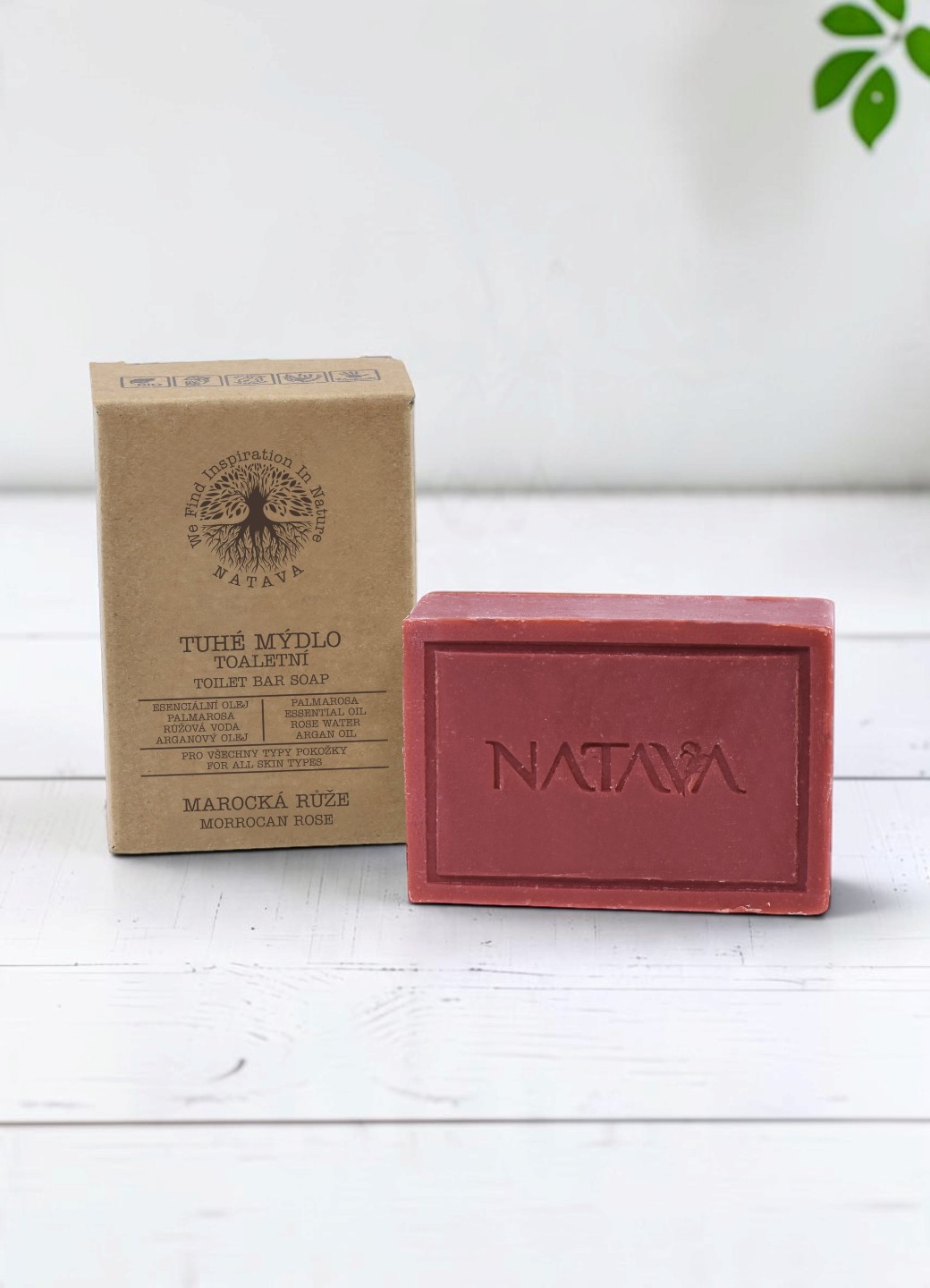 Natava natúr szappan - marokkói rózsa (argánolajjal és rózsavízzel), 100g