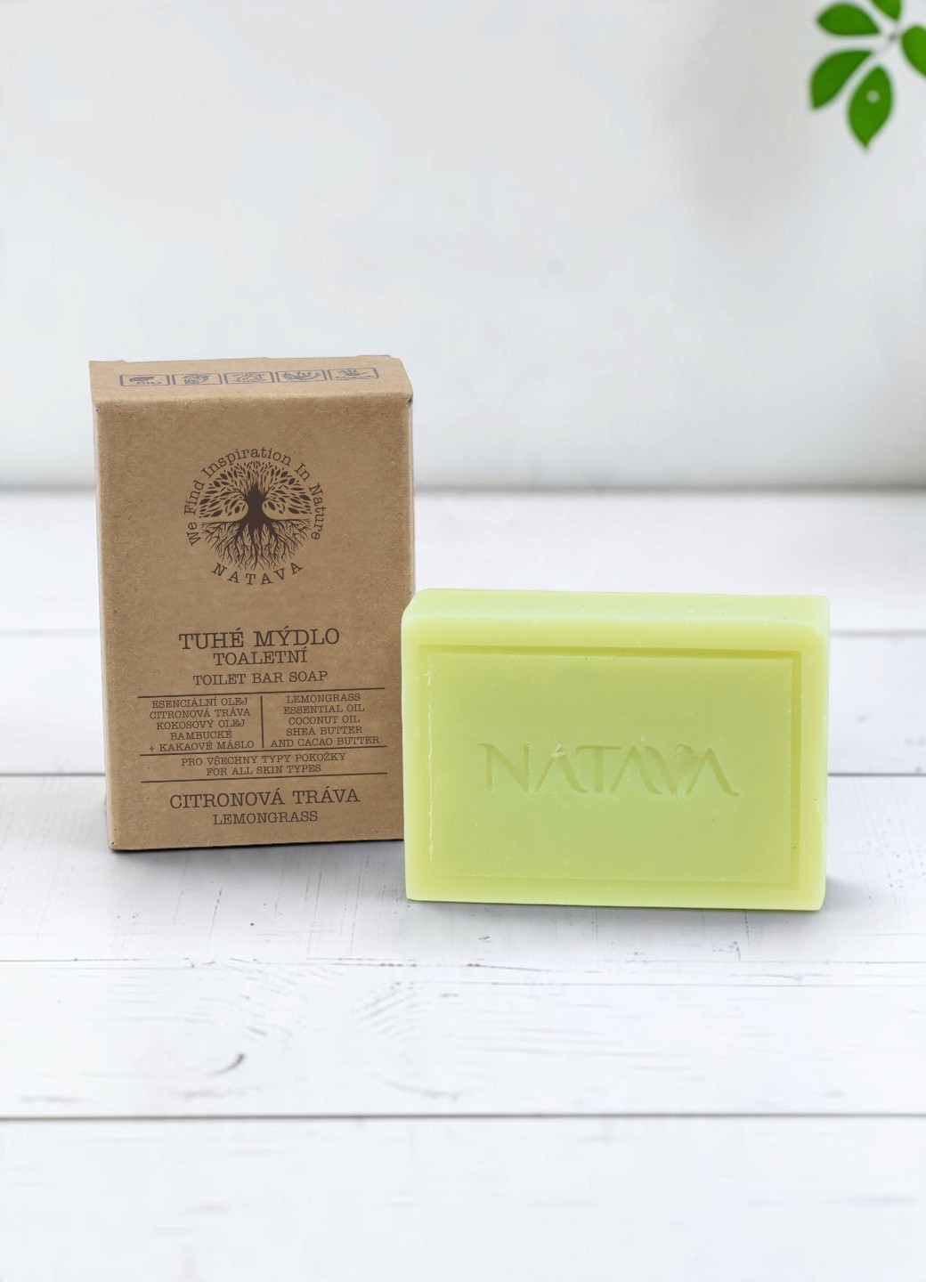 Natava natúr szappan – citromfű (lemongrass illóolajjal), 100 g